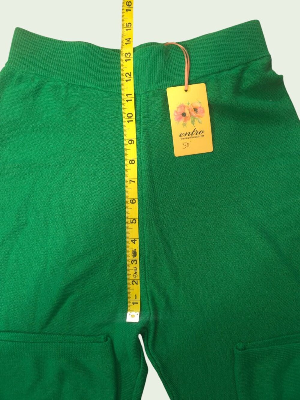 Entro Bright Green Co-ord Set Sleeveless Longline Vest Wide Leg Pants Size Small image 4